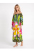 Hand Painted Rayon Off Shoulder Dress Hand Painted Rayon Off Shoulder Dress